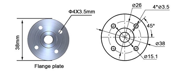 Duct temperature sensor flange dimension