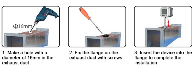 Duct temperature sensor installation note