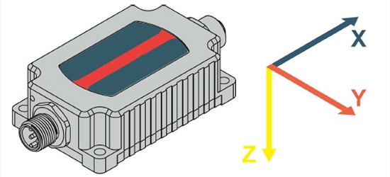 Dynamic inclinometer sensor measuring axial direction