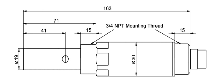 EC sensor 0-20 μS/cm dimension