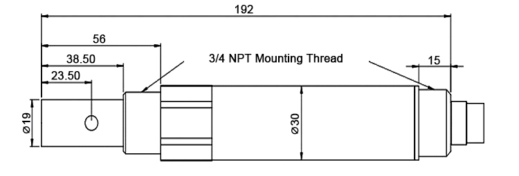 EC sensor 0-200 μS/cm dimension