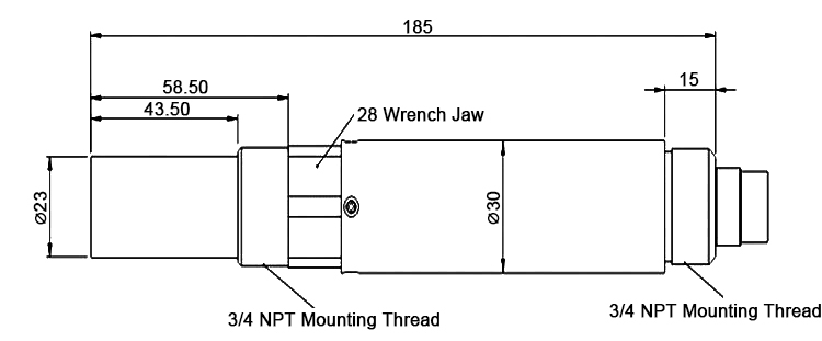 EC sensor 0-5000 μS/cm dimension