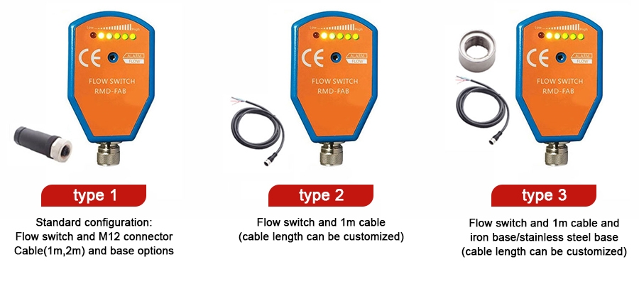 Electronic flow switch types