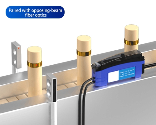 Fiber optic amplifier sensor for display