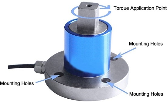 Flange to square drive reaction torque sensor force mode