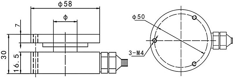 Flat load cell size