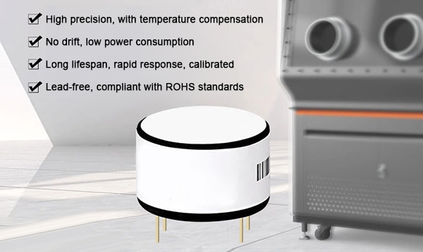 Fluorescent oxygen sensor features