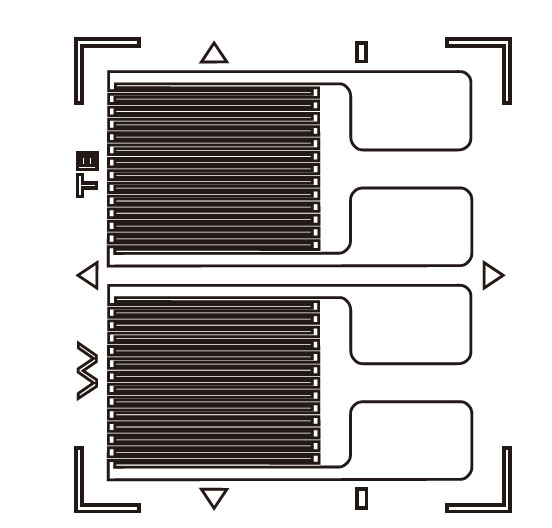 Foil strain gauge structure diagram