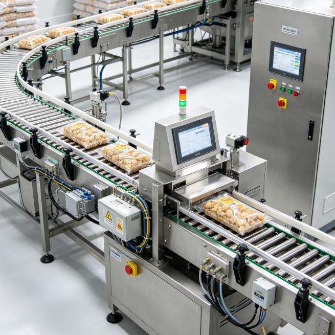 Food packaging and logistics sorting signal isolator setup