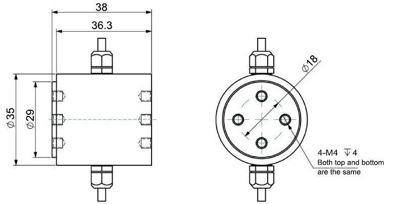 Force and torque sensor size