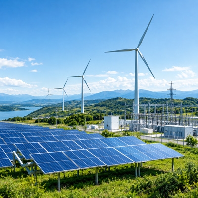 Frequency transducer for renewable energy grid-tie frequency monitoring