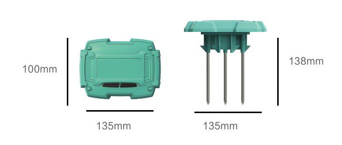 Garden soil moisture sensor dimension