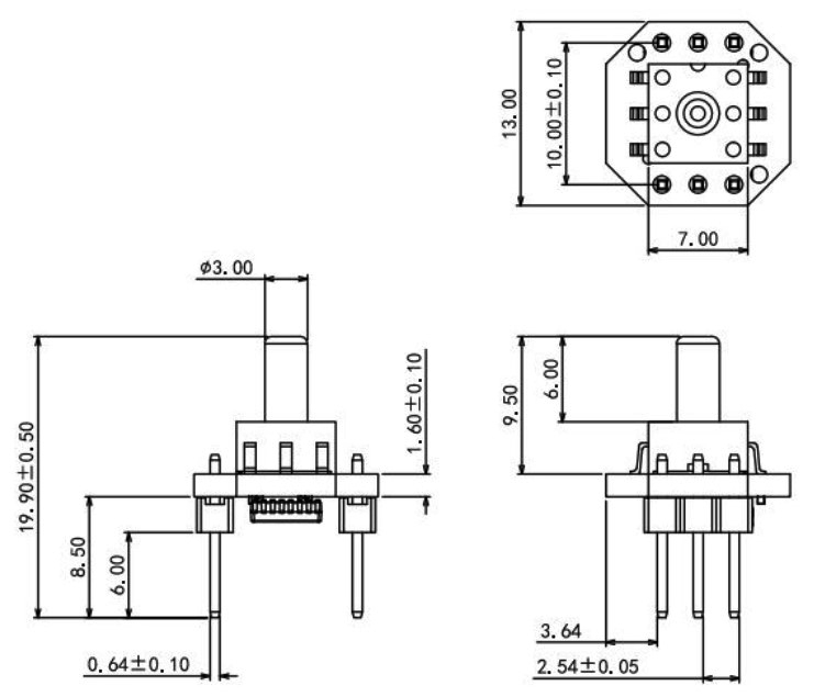 Gauge pressure sensor dimension