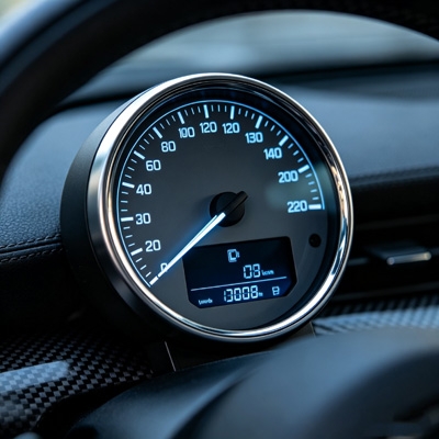 GPS speed sensor connected to vehicle speedometer application