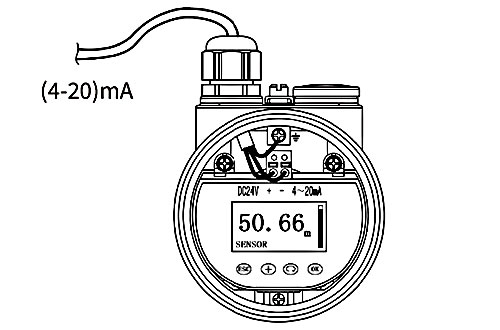 Guided wave radar level transmitter wiring