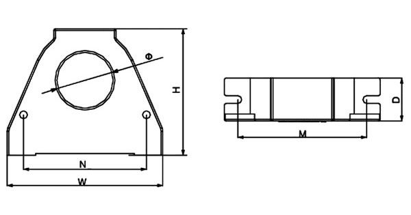 Hall effect current sensor 50a to 1500a size