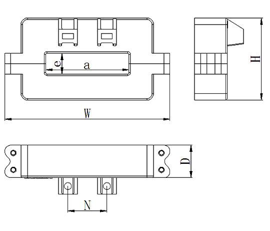 Hall effect current sensor acdc 0-20000a size