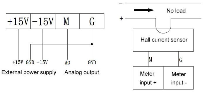 Hall effect current sensor wiring