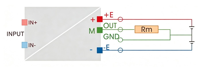 AC/DC hall effect voltage sensor 100V 4000V wiring connection diagram