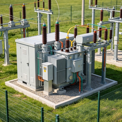 Hall effect voltage transducer used in power grid monitoring system