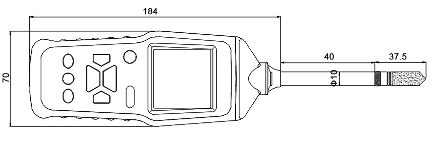 handheld dew point sensor dimension