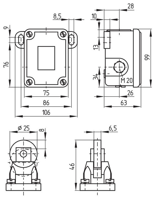 Heavy duty limit switch dimension
