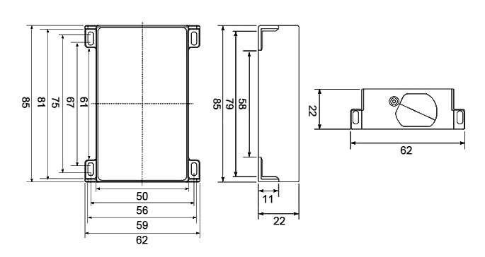0.03β100/150/200m high precision laser distance sensor dimension