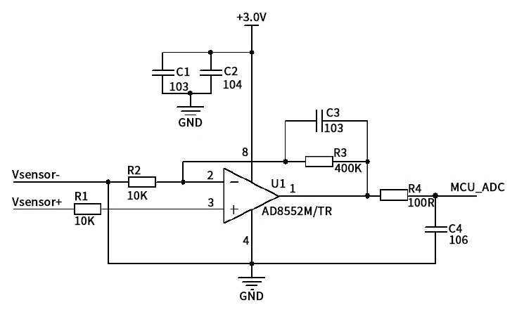 High pressure oxygen sensor application circuit diagram