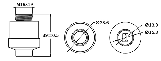 High pressure oxygen sensor dimension