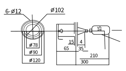 Horizontal float switch dimension