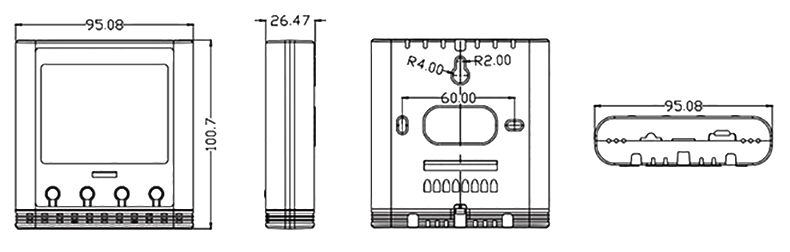 Humidity remote sensor size