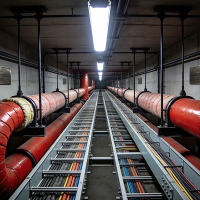 Hydrostatic level sensor for integrated utility tunnel