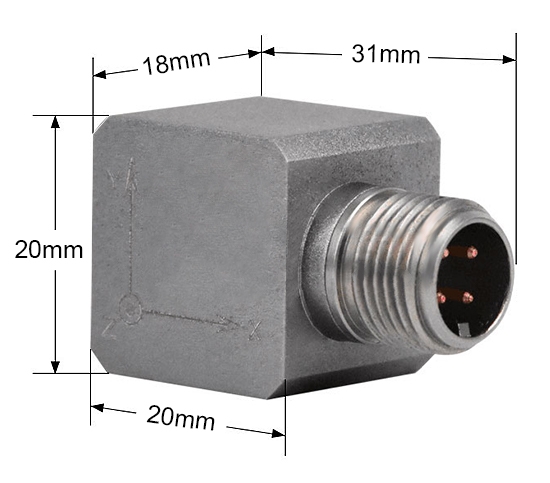 IEPE accelerometer sensor dimension
