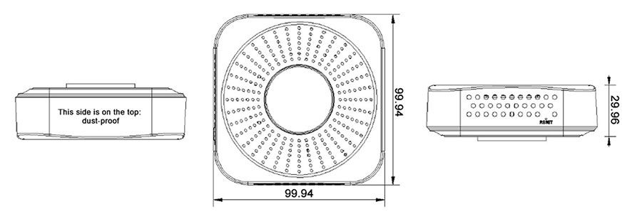 Iutdoor air quality sensor dimension
