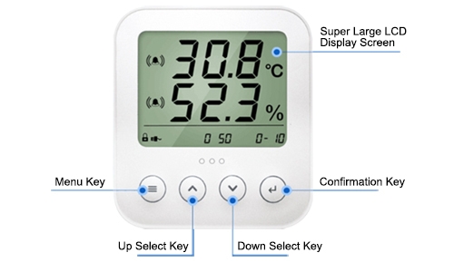 Indoor temperature and humidity sensor detail