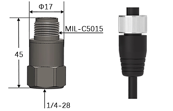 Industrial accelerometer sensor dimension
