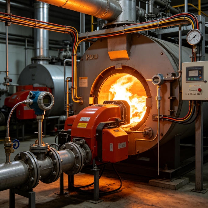 Industrial boiler heating process signal isolator site context