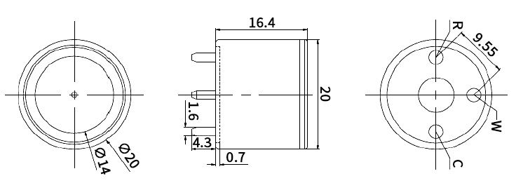 Industrial co sensor dimension