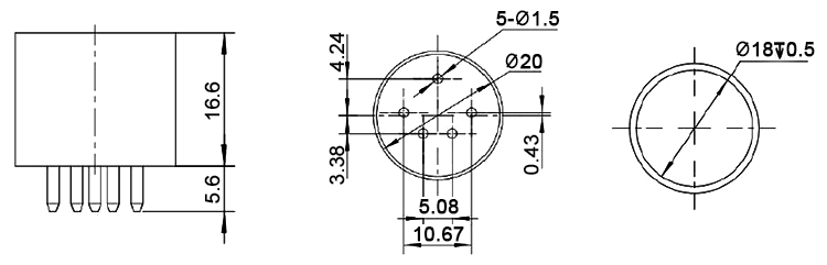 Industrial co2 sensor dimension