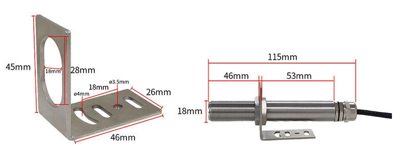 Industrial noise sensor dimension