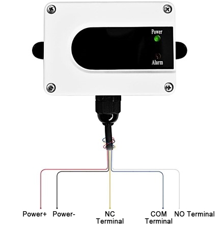 Industrial water leak sensor wiring