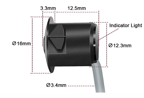 Infrared through beam photoelectric sensor dimension