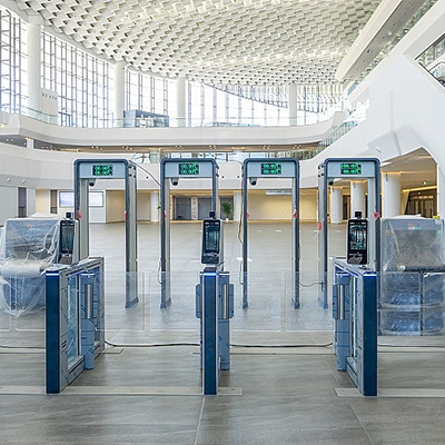 Infrared temperature sensor for human body at airport