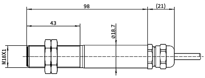 Infrared temperature sensor for human body dimension