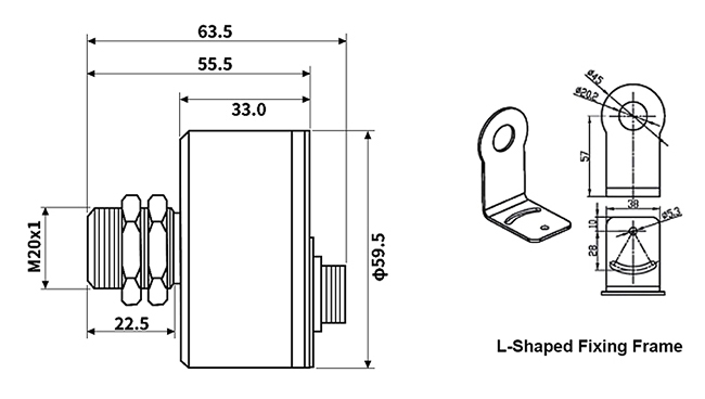Infrared temperature sensor with display dimension
