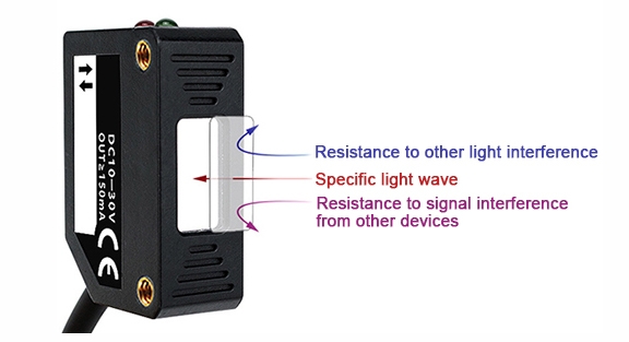 IR diffuse reflective photoelectric sensor feature