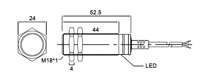 IR distance sensor dimension