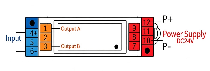 Isolated AC voltage sensor wiring diagram and connection guide