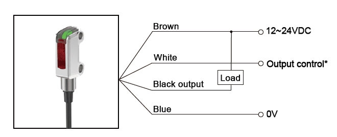 Laser color sensor reflective type wiring diagram