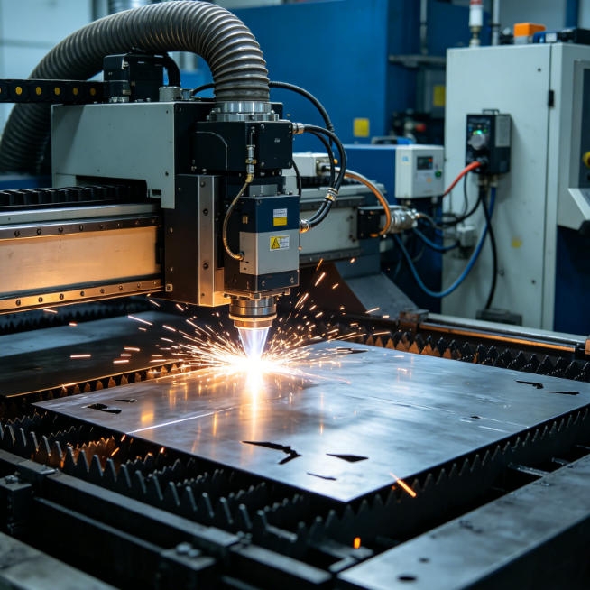 Laser cutter CNC position signal application environment